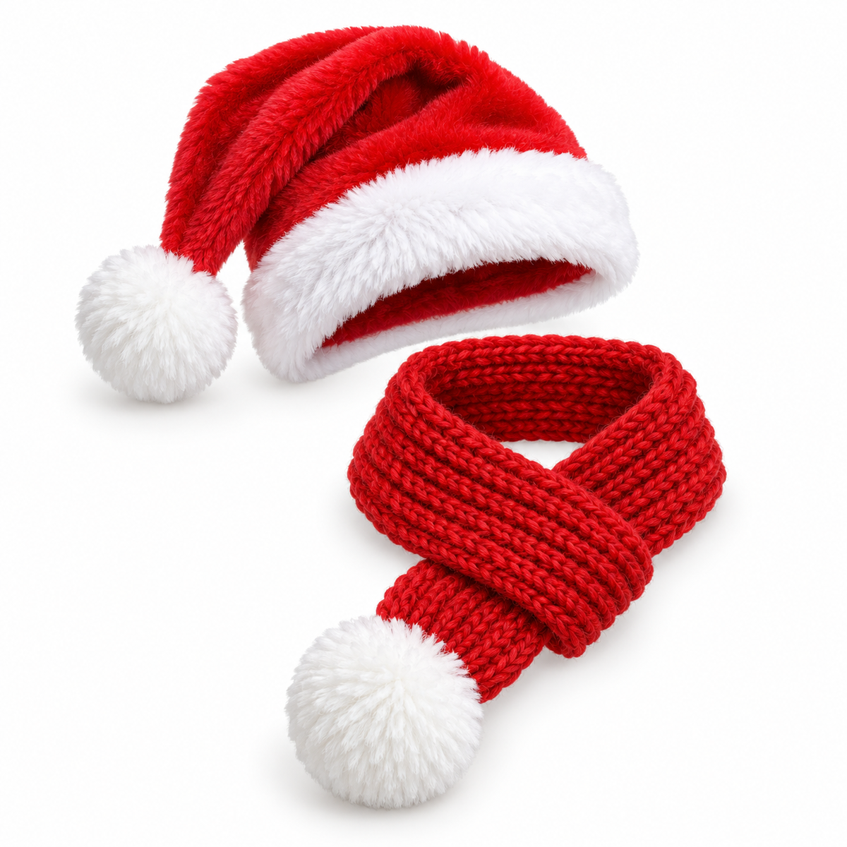 Christmas Pet Costume Set – 3-Piece Holiday Outfit with Santa Hat, Knit Scarf, Festive Collar &amp; Reindeer Antlers – Cute Winter Apparel Accessories for Cats and Small Dogs – Perfect for Holiday Parties, Photos, and Family Gatherings