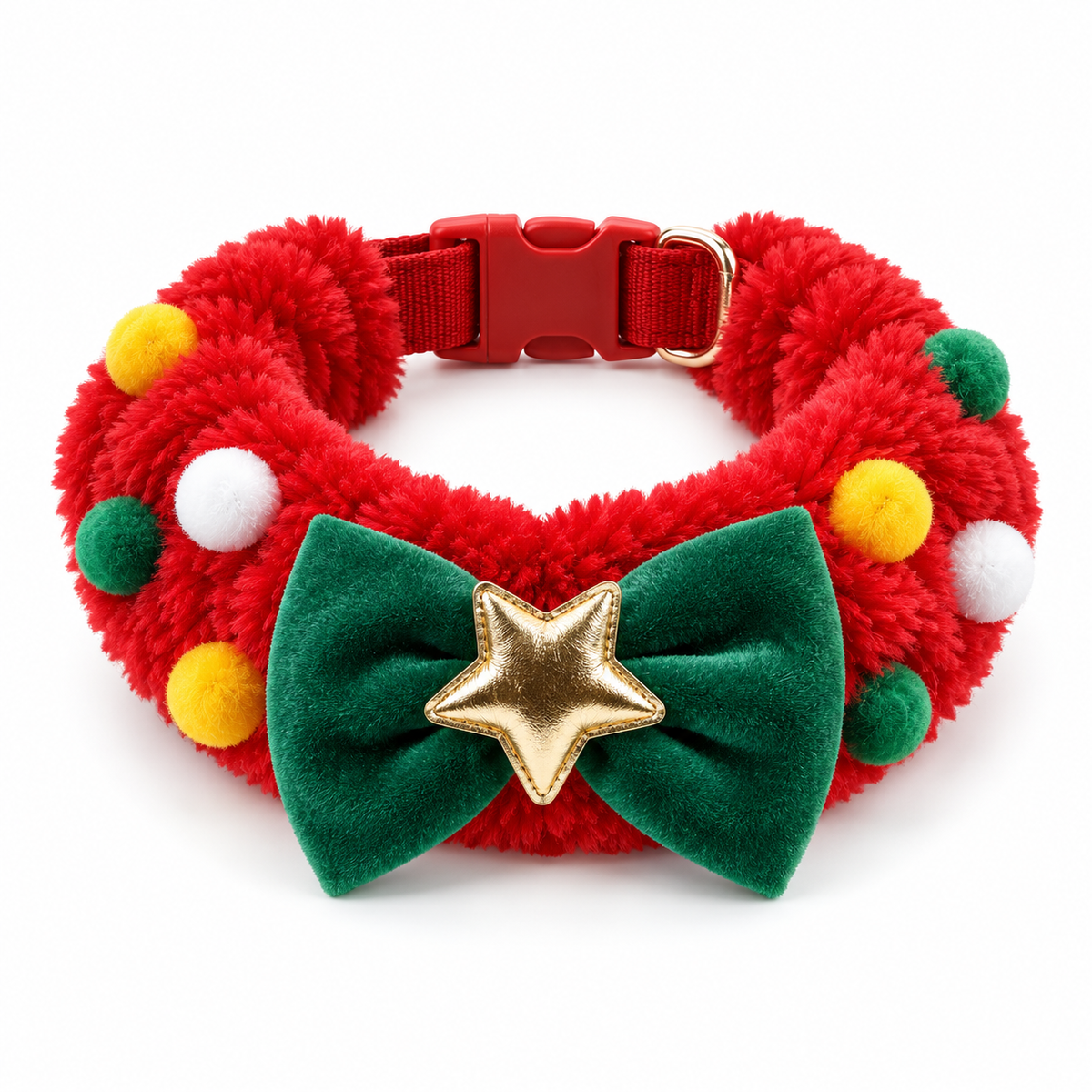 Christmas Pet Costume Set – 3-Piece Holiday Outfit with Santa Hat, Knit Scarf, Festive Collar &amp; Reindeer Antlers – Cute Winter Apparel Accessories for Cats and Small Dogs – Perfect for Holiday Parties, Photos, and Family Gatherings